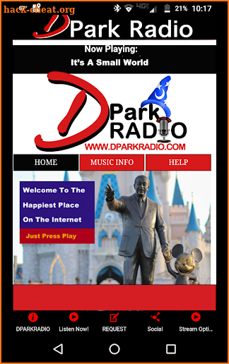 DPARKRADIO.COM - DISNEY PARK MUSIC 24/7 screenshot