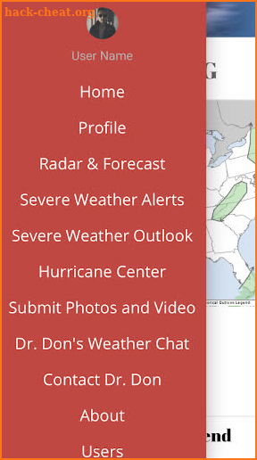 Dr. Don's Weather App screenshot