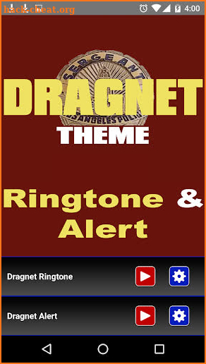 Dragnet Ringtone and Alert screenshot