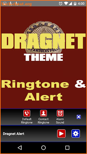 Dragnet Ringtone and Alert screenshot
