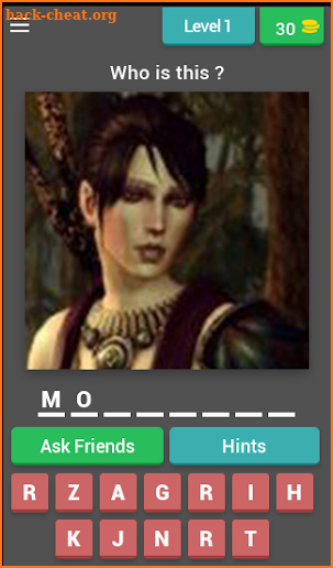 Dragon Age Charatcers Quiz Game screenshot