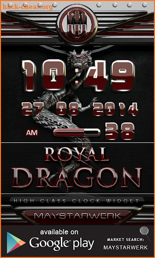 Dragon Clock Widget royal screenshot