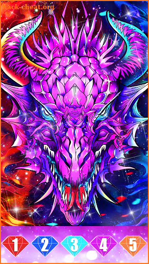 Dragon color by number: Coloring games offline screenshot