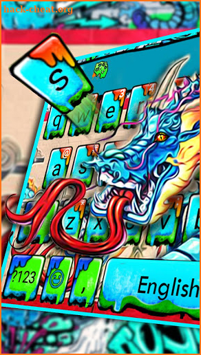 Dragon Graffiti Keyboard Theme screenshot
