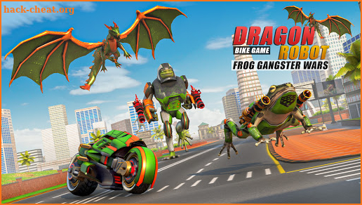 Dragon Robot Bike Game: Frog Gangster Wars screenshot