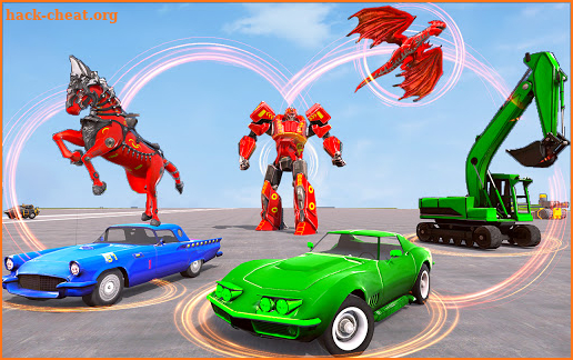 Dragon Robot Horse Game - Excavator Robot Car Game screenshot
