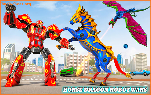 Dragon Robot Horse Game - Excavator Robot Car Game screenshot