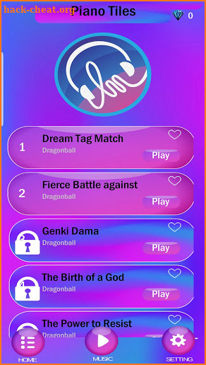 Dragonball Piano Game screenshot
