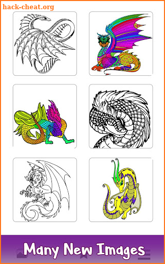 Dragons Color by Number - Animals Coloring Book screenshot