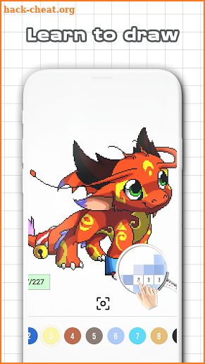 Dragons Color Pixel by Numbers - Sandbox Pixel screenshot