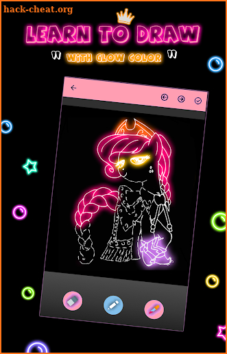 Draw and Color Glow Pony screenshot