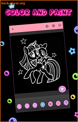 Draw and Color Glow Pony screenshot