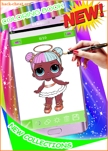 Draw & coloring free baby 3D magic Dolls Surprise screenshot