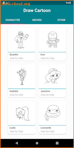 Draw Cartoon Characters screenshot