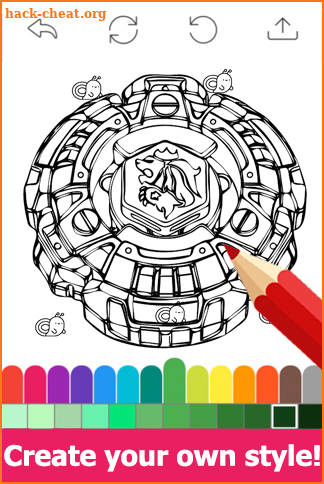 Draw colouring pages for Beyblade by Fans screenshot