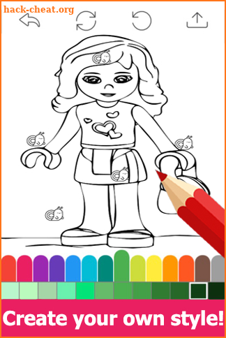 Draw colouring pages for Lego Friends by Fans screenshot