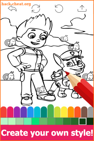 Draw colouring pages for Paw for Patrol by Fans screenshot