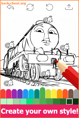 Draw colouring pages Thomas Train Friends by Fans screenshot
