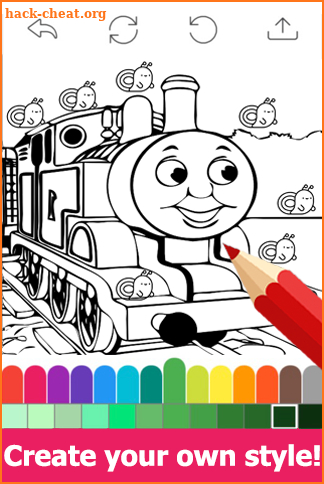 Draw colouring pages Thomas Train Friends by Fans screenshot
