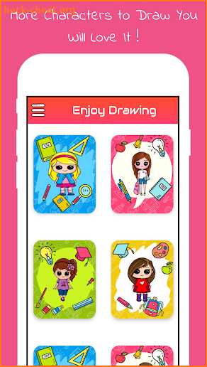 Draw Cute School Girls screenshot