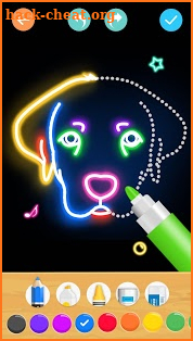 Draw Glow Animals screenshot