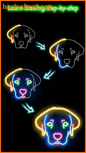 Draw Glow Animals screenshot