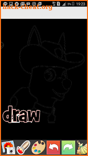 Draw Glow Paw Patrol screenshot