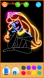 Draw Glow Princess screenshot