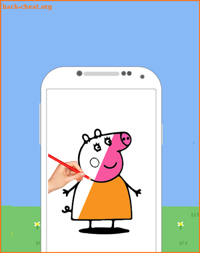 drawing peppa pig game screenshot