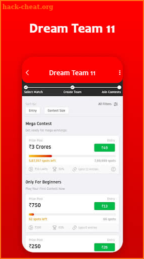 Dream 11 Fantasy - Live Cricket Score & Prediction screenshot