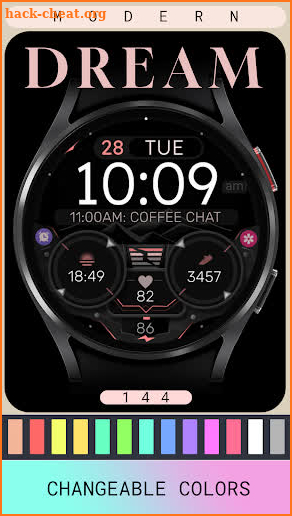 Dream 144 Digital Watch Face screenshot