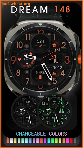 Dream 148 Analog watch face screenshot