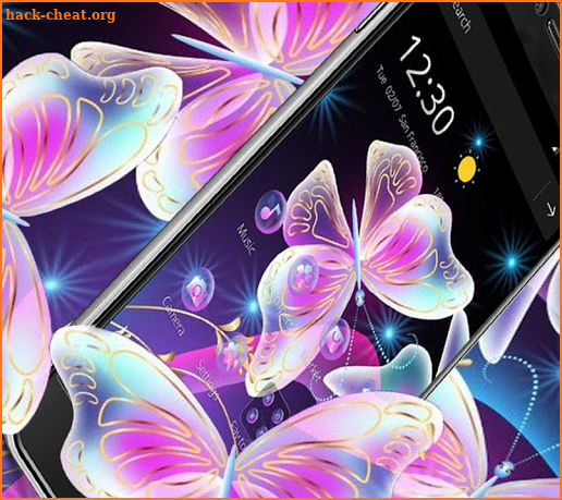 Dream Neon Butterfly Theme screenshot