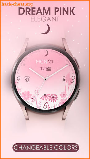 Dream Pink Analog watch face screenshot