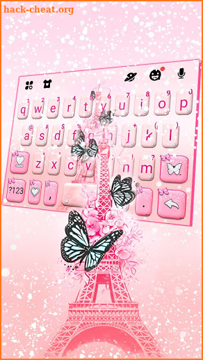 Dream Pink Paris Keyboard Theme screenshot