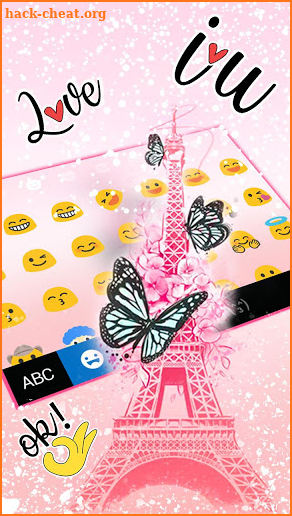 Dream Pink Paris Keyboard Theme screenshot