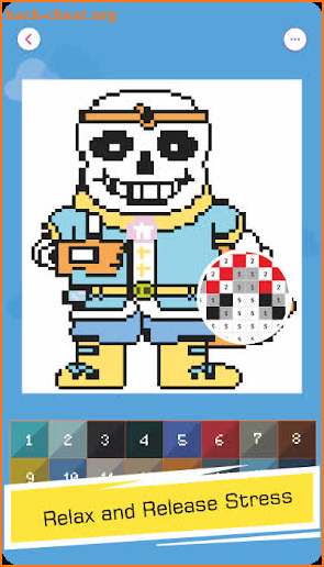 Dream Sans Pixel Art Color By Number screenshot