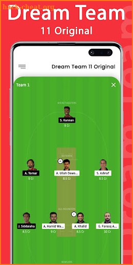 Dream Team 11 - Prediction screenshot
