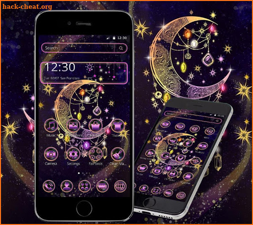 Dream Violet Moon Night Theme screenshot