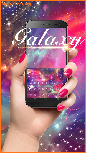 Dreamer Galaxy Emoji Keyboard Theme screenshot