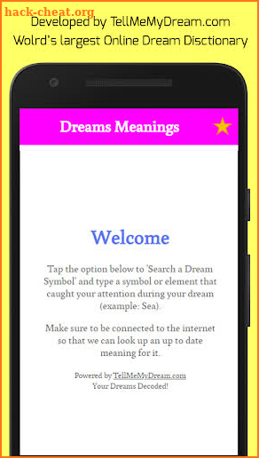 Dreams Meanings (Free App by TellMeMyDream.com) screenshot
