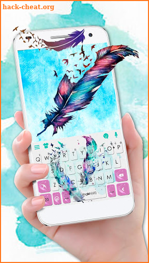 Dreamy Feathers Keyboard Theme screenshot