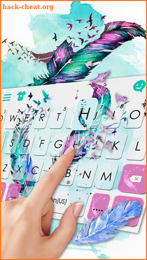 Dreamy Feathers Keyboard Theme screenshot