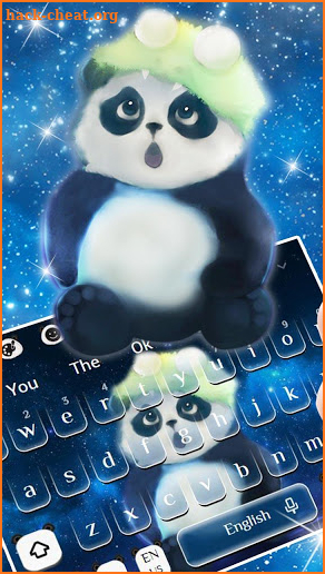 Dreamy Galaxy Panda Keyboard Theme screenshot