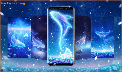 Dreamy Galaxy Whale Live Wallpapers screenshot