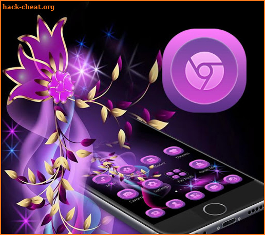 Dreamy Purple Flower Theme screenshot