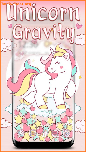 Dreamy Unicorn Gravity Theme screenshot