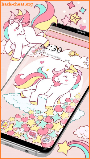 Dreamy Unicorn Gravity Theme screenshot