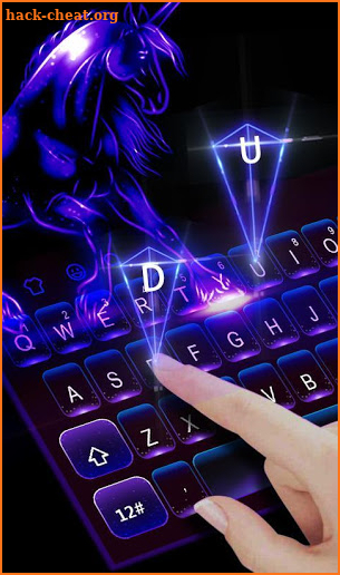 Dreamy Unicorn Keyboard Theme screenshot