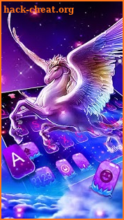 Dreamy Wing Unicorn Keyboard Theme screenshot